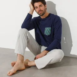 Pyjama En Kamerjas<Blancheporte Pyjamashirt met lange mouwen marine