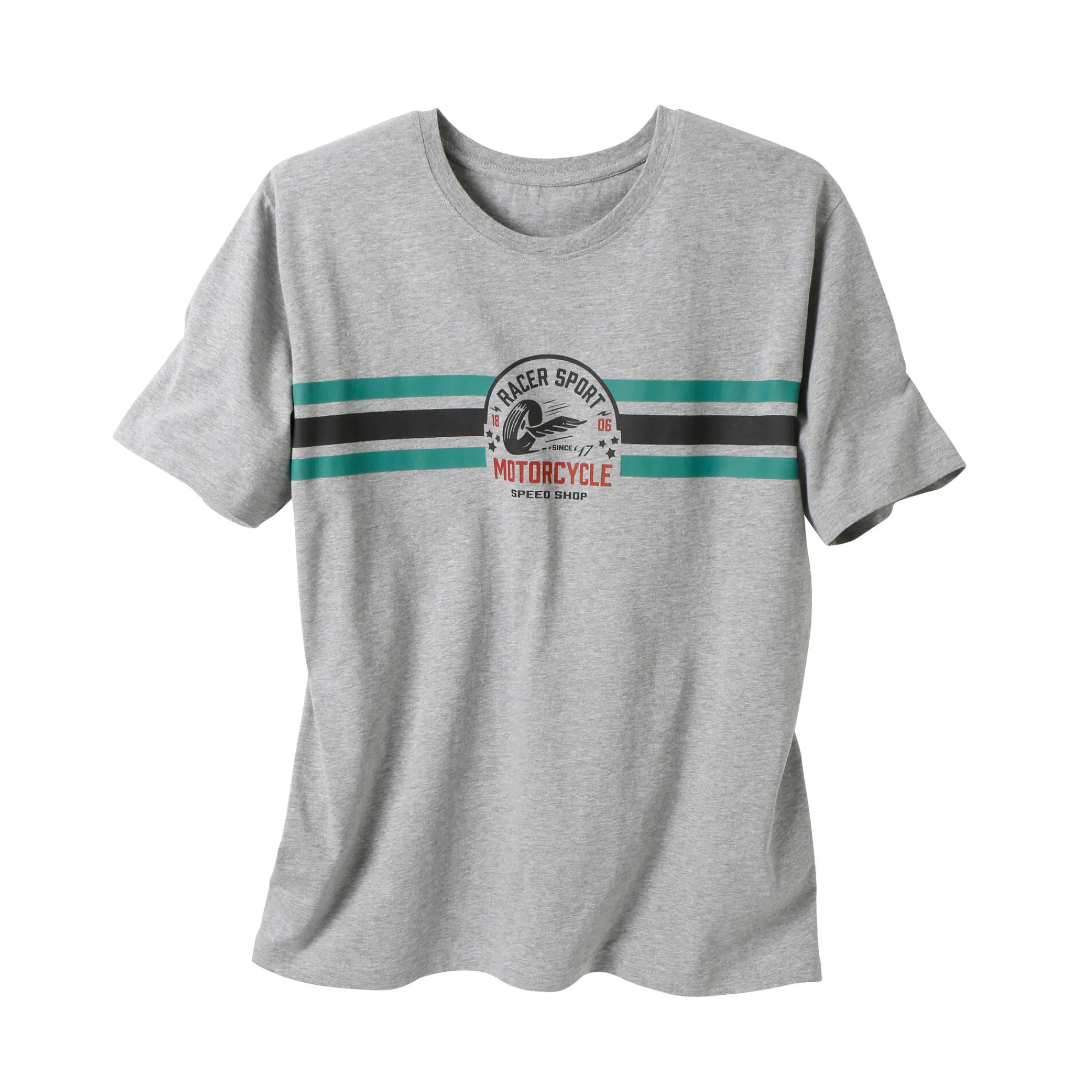 Pyjama En Kamerjas<Blancheporte Pyjamashirt met strepenmotief op de borst, korte mouwen chiné grijs