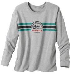 Pyjama En Kamerjas<Blancheporte Pyjamashirt met strepenprint op de borst, lange mouwen chiné grijs