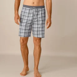Pyjama En Kamerjas<Blancheporte Pyjamashort - set van 2 blauw geruit / grijs geruit