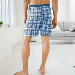 Pyjama En Kamerjas<Blancheporte Pyjamashort - set van 2 blauw geruit / grijs geruit