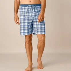 Pyjama En Kamerjas<Blancheporte Pyjamashort - set van 2 blauw geruit / grijs geruit