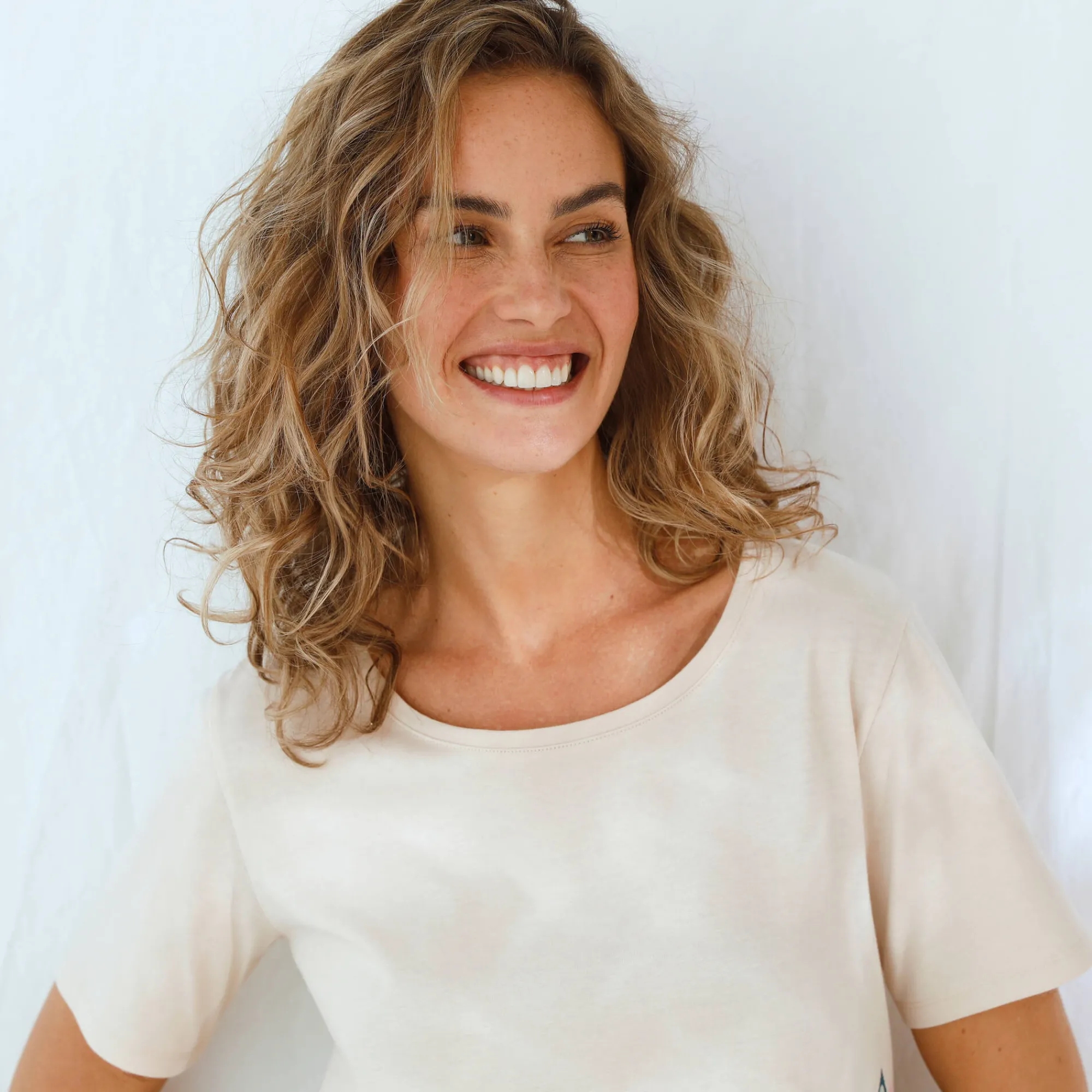 Pyjama<Blancheporte Pyjama-T-shirt met Ikat-print zandkleur
