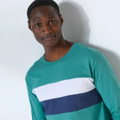 Pyjama En Kamerjas<Blancheporte Pyjama-T-shirt met lange mouwen, groen
