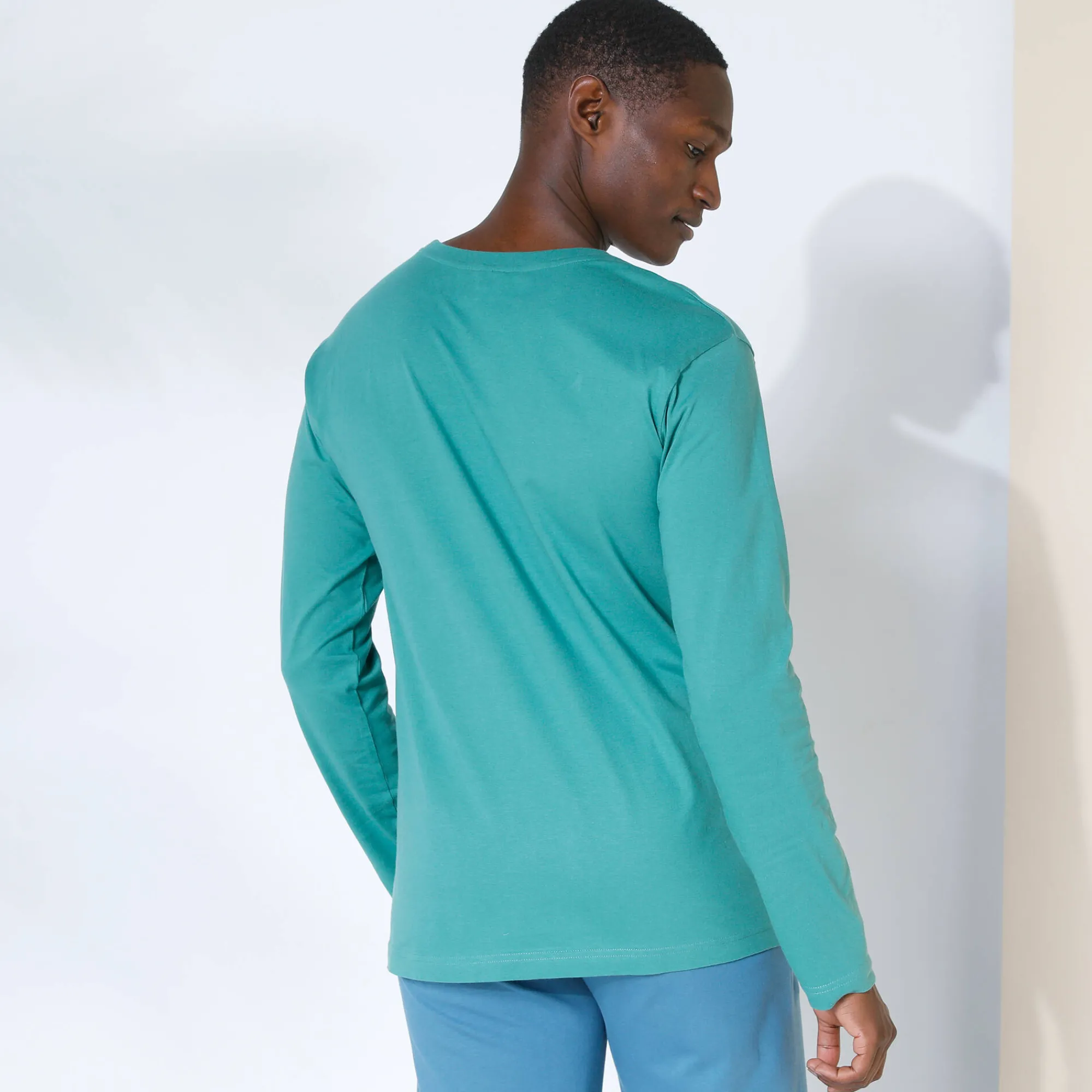 Pyjama En Kamerjas<Blancheporte Pyjama-T-shirt met lange mouwen, groen