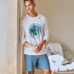 Pyjama En Kamerjas<Blancheporte Pyjama-T-shirt met lange mouwen, wit