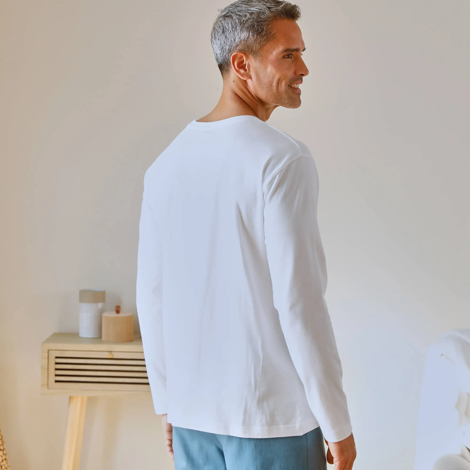 Pyjama En Kamerjas<Blancheporte Pyjama-T-shirt met lange mouwen, wit