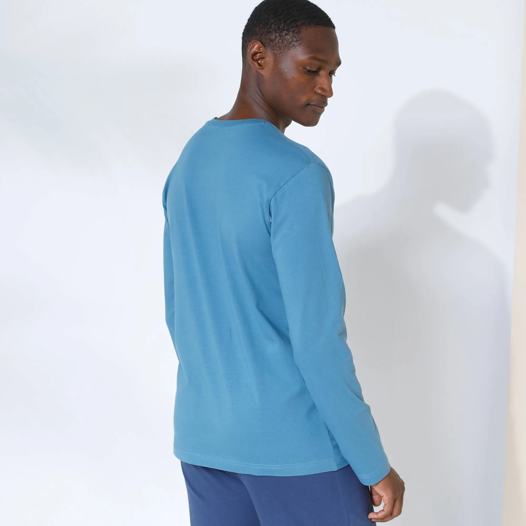 Pyjama En Kamerjas<Blancheporte Pyjama-T-shirt met lange mouwen, blauw