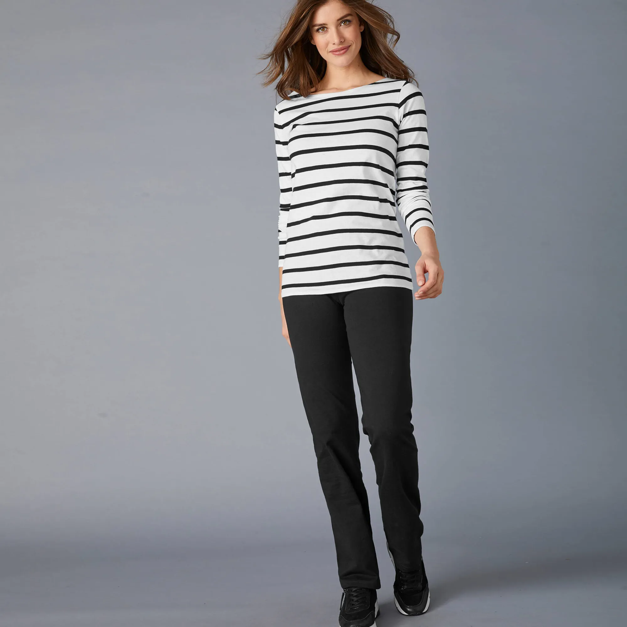 Legging|Broek<Blancheporte Rechte broek in biokateon zwart