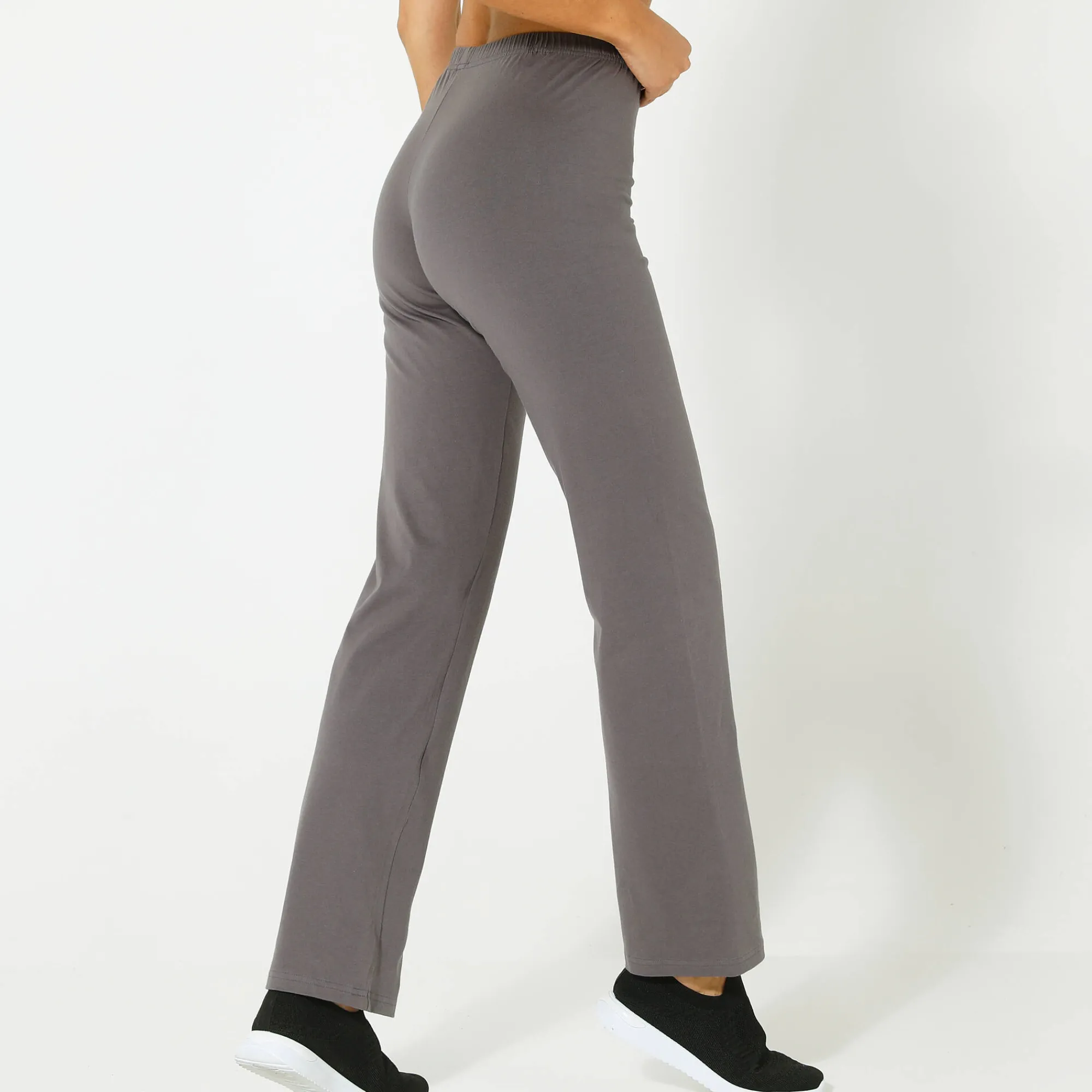 Legging|Broek<Blancheporte Rechte broek in biokateon antraciet