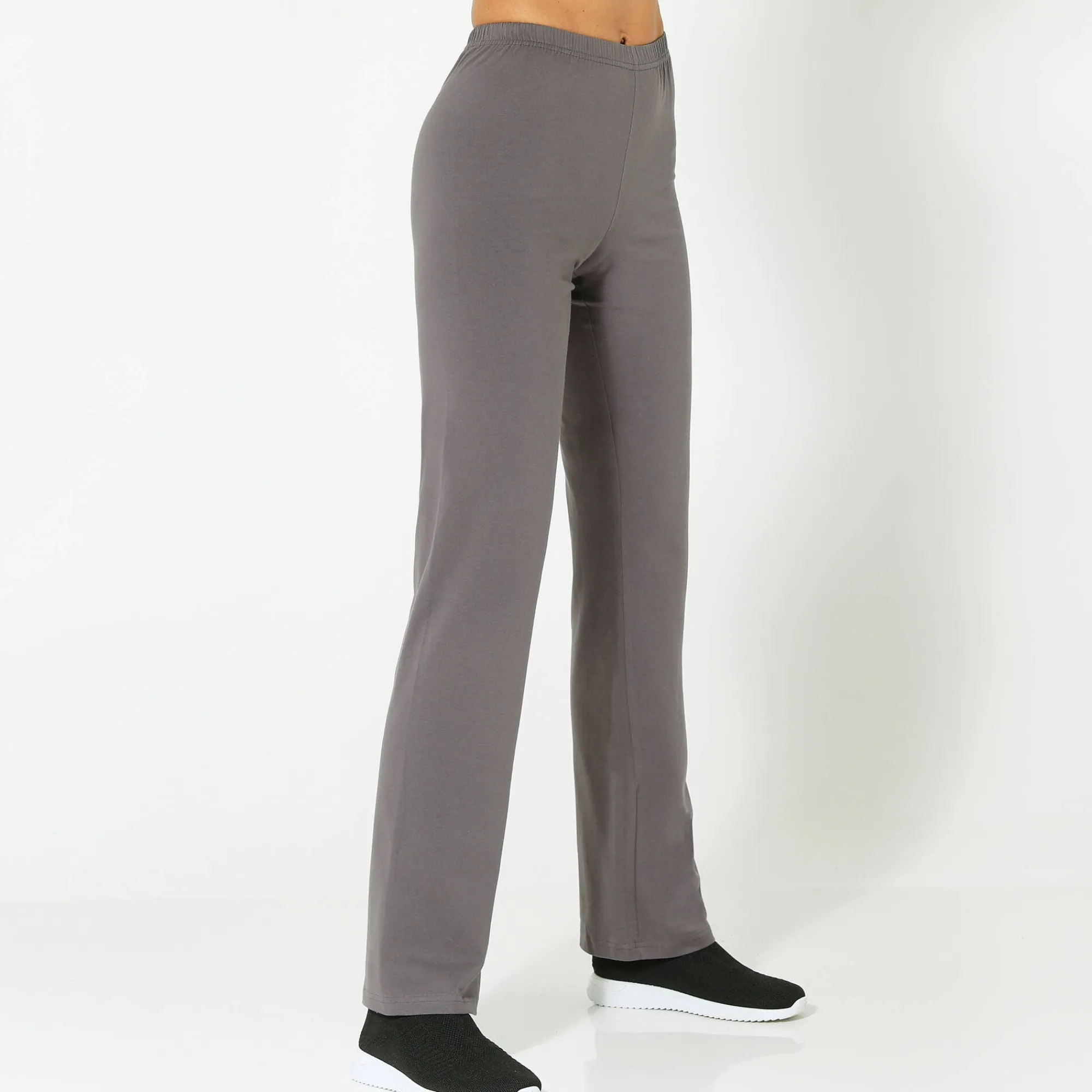 Legging|Broek<Blancheporte Rechte broek in biokateon antraciet