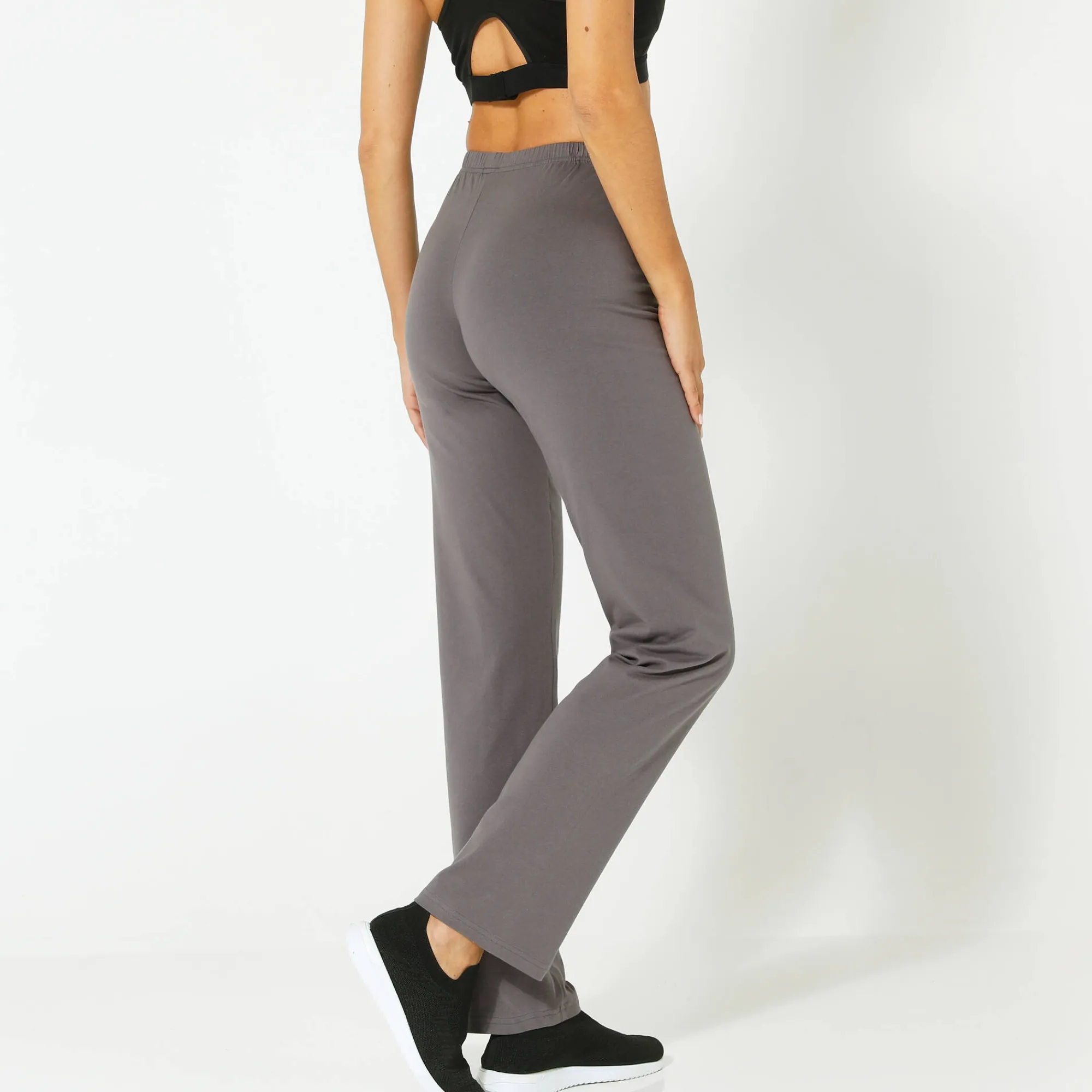Legging|Broek<Blancheporte Rechte broek in biokateon antraciet
