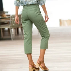 Broek<Blancheporte Rechte 7/8-broek in cargomodel kaki