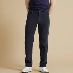 Broek<Blancheporte Rechte broek in fijngeribd velours, 5 zakken grijsblauw