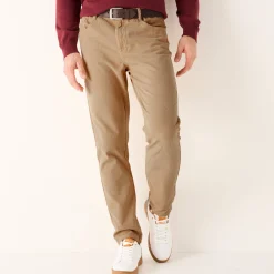 Broek<Blancheporte Rechte broek in fijngeribd velours, 5 zakken beige