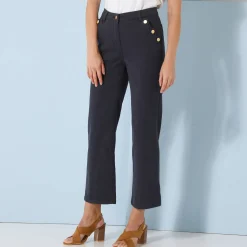 Broek<Blancheporte Rechte broek in 7/8-model marine