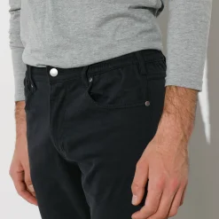 Broek<Blancheporte Rechte broek in rekbare twill zwart