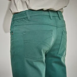 Broek<Blancheporte Rechte broek in rekbare twill dennengroen