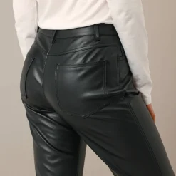 Feestoutfits Dames|Broek<Blancheporte Rechte broek, leeraspect** zwart