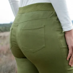 Broek<Blancheporte Rechte broek met elastische taille olijfgroen