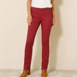 Broek<Blancheporte Rechte broek met elastische taille rood
