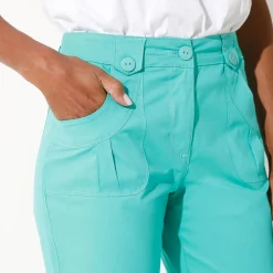 Broek<Blancheporte Rechte 7/8-broek met stretch muntgroen