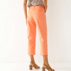 Broek<Blancheporte Rechte 7/8-broek met stretch abrikoos