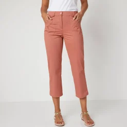 Broek<Blancheporte Rechte 7/8-broek met stretch theeroze