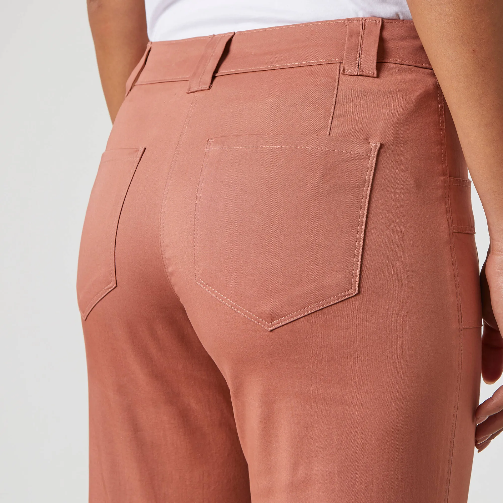 Broek<Blancheporte Rechte 7/8-broek met stretch theeroze