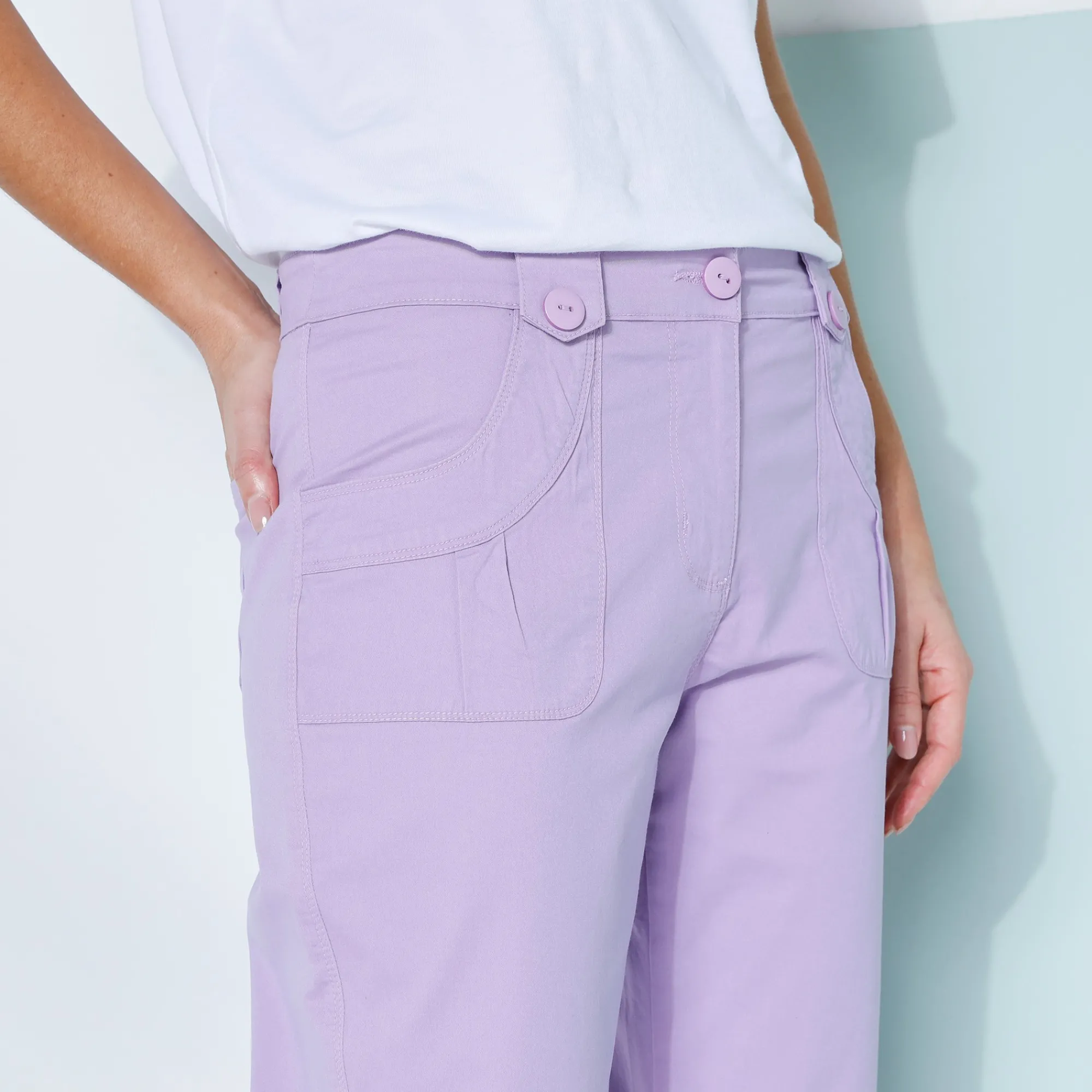 Broek<Blancheporte Rechte 7/8-broek met stretch parma