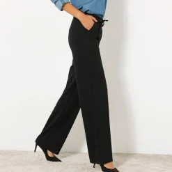 Broek<Blancheporte Rechte broek, milanotricot zwart