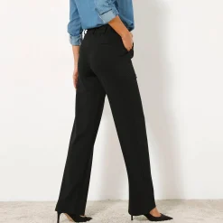 Broek<Blancheporte Rechte broek, milanotricot zwart