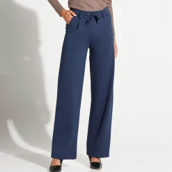 Broek<Blancheporte Rechte broek, milanotricot marine