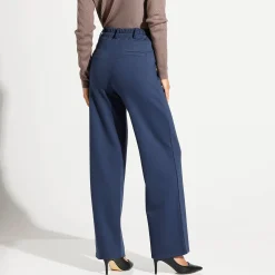 Broek<Blancheporte Rechte broek, milanotricot marine