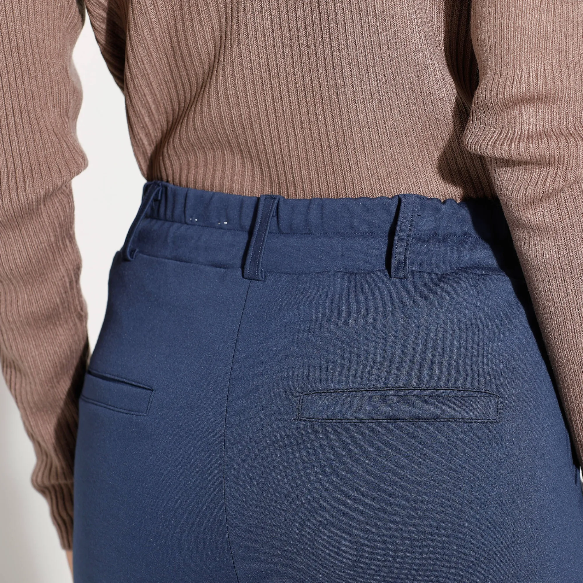 Broek<Blancheporte Rechte broek, milanotricot marine