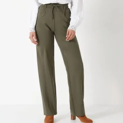 Broek<Blancheporte Rechte broek, milanotricot kaki