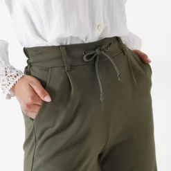 Broek<Blancheporte Rechte broek, milanotricot kaki