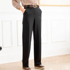 Broek<Blancheporte Rechte broek, milanotricot zwart