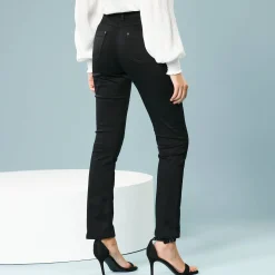 Broek<Blancheporte Rechte broek, speciaal voor kleine lengtes zwart