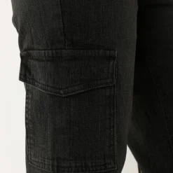 Jeans<Blancheporte Rechte cargobroek zwart