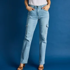 Jeans<Blancheporte Rechte cargobroek bleached