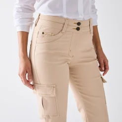 Jeans<Blancheporte Rechte cargojeans zandkleur