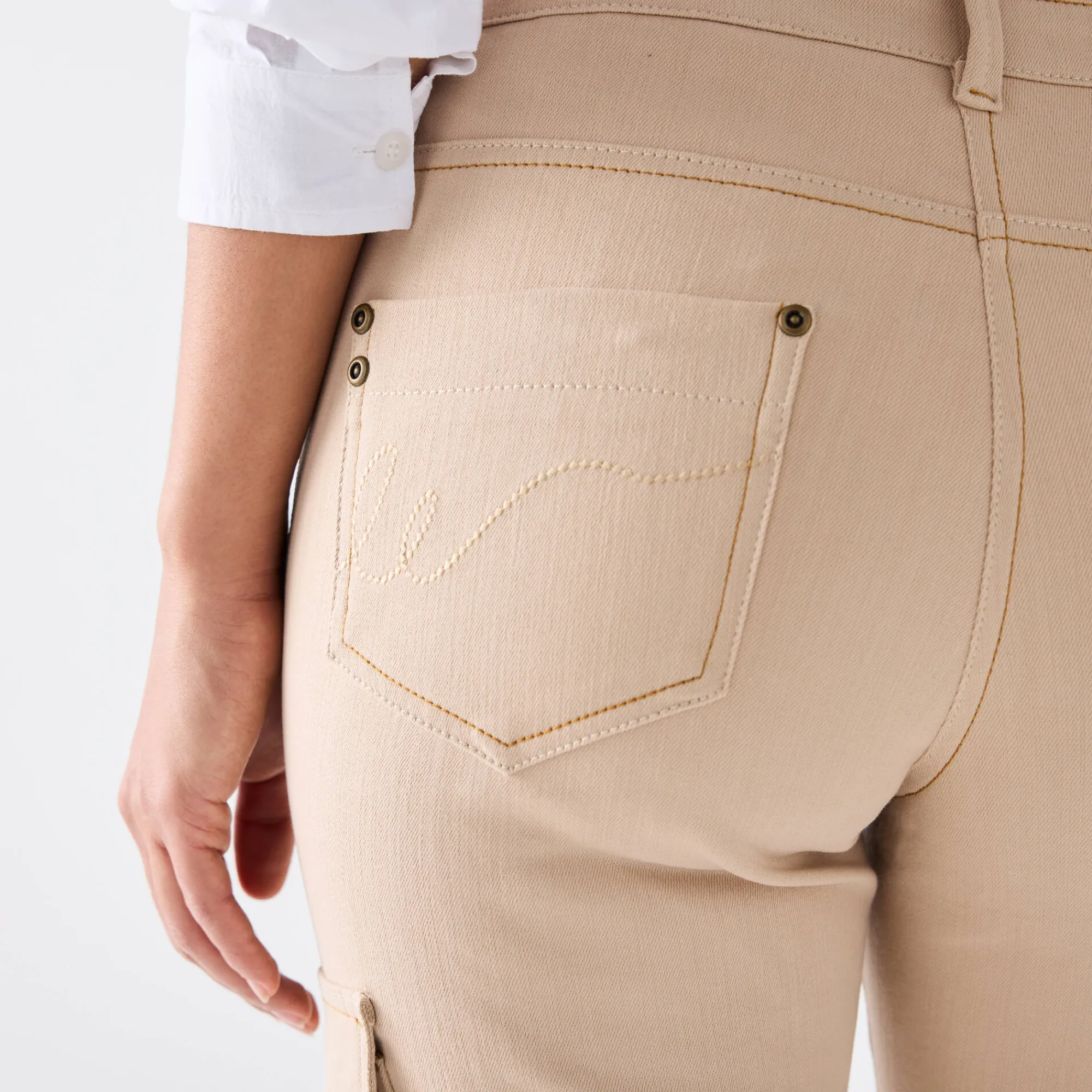 Jeans<Blancheporte Rechte cargojeans zandkleur