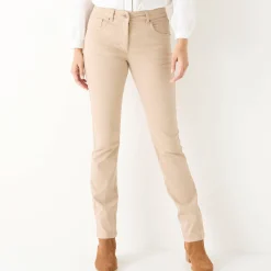 Broek<Blancheporte Rechte jeans, kleine lengte beige