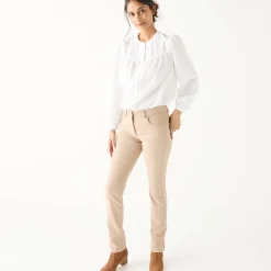 Broek<Blancheporte Rechte jeans, kleine lengte beige