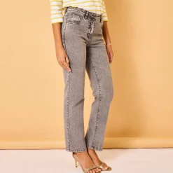 Jeans<Blancheporte Rechte jeans met 5 zakken grijs