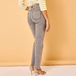 Jeans<Blancheporte Rechte jeans met 5 zakken grijs