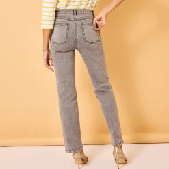Jeans<Blancheporte Rechte jeans met 5 zakken grijs