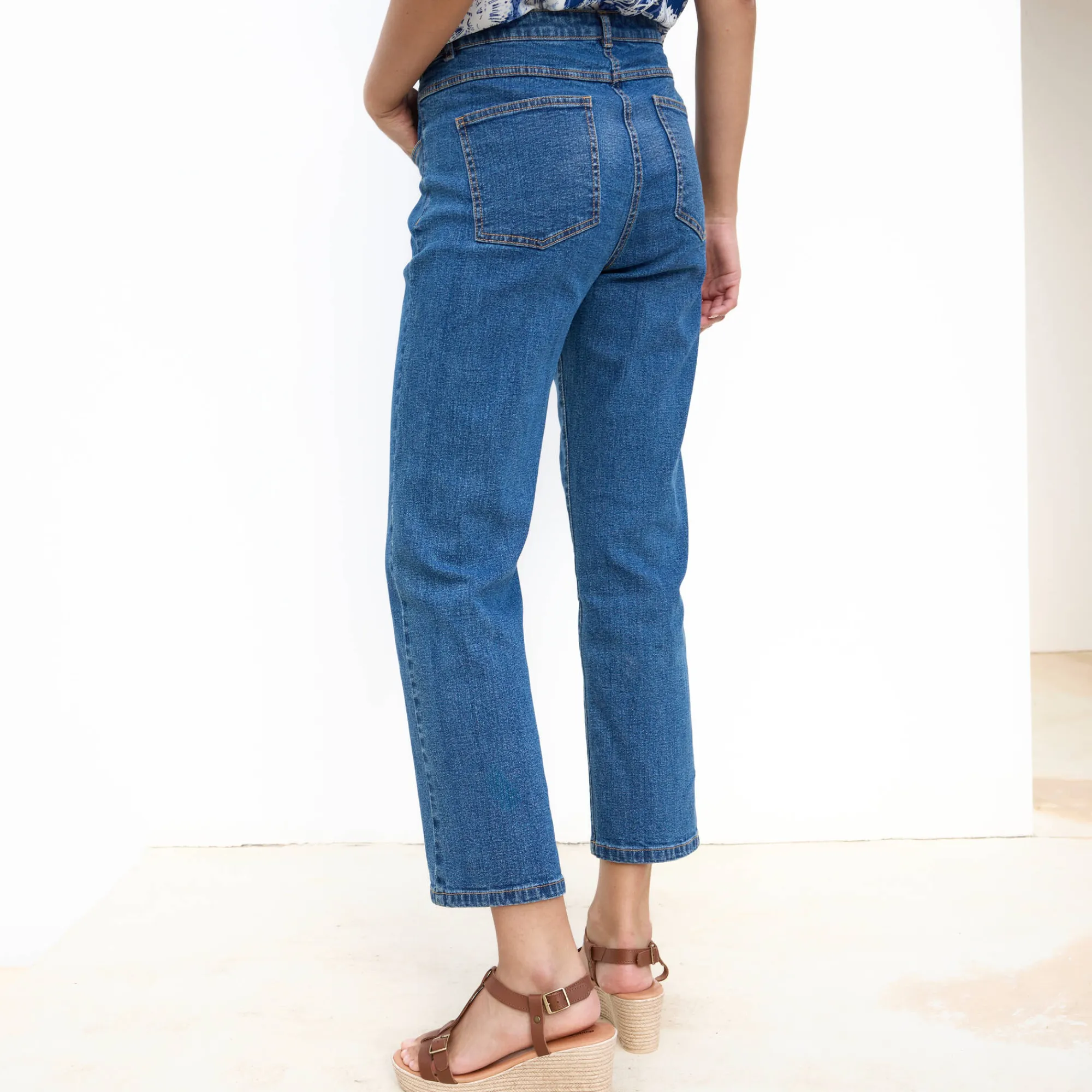 Jeans<Blancheporte Rechte jeans met 5 zakken stone