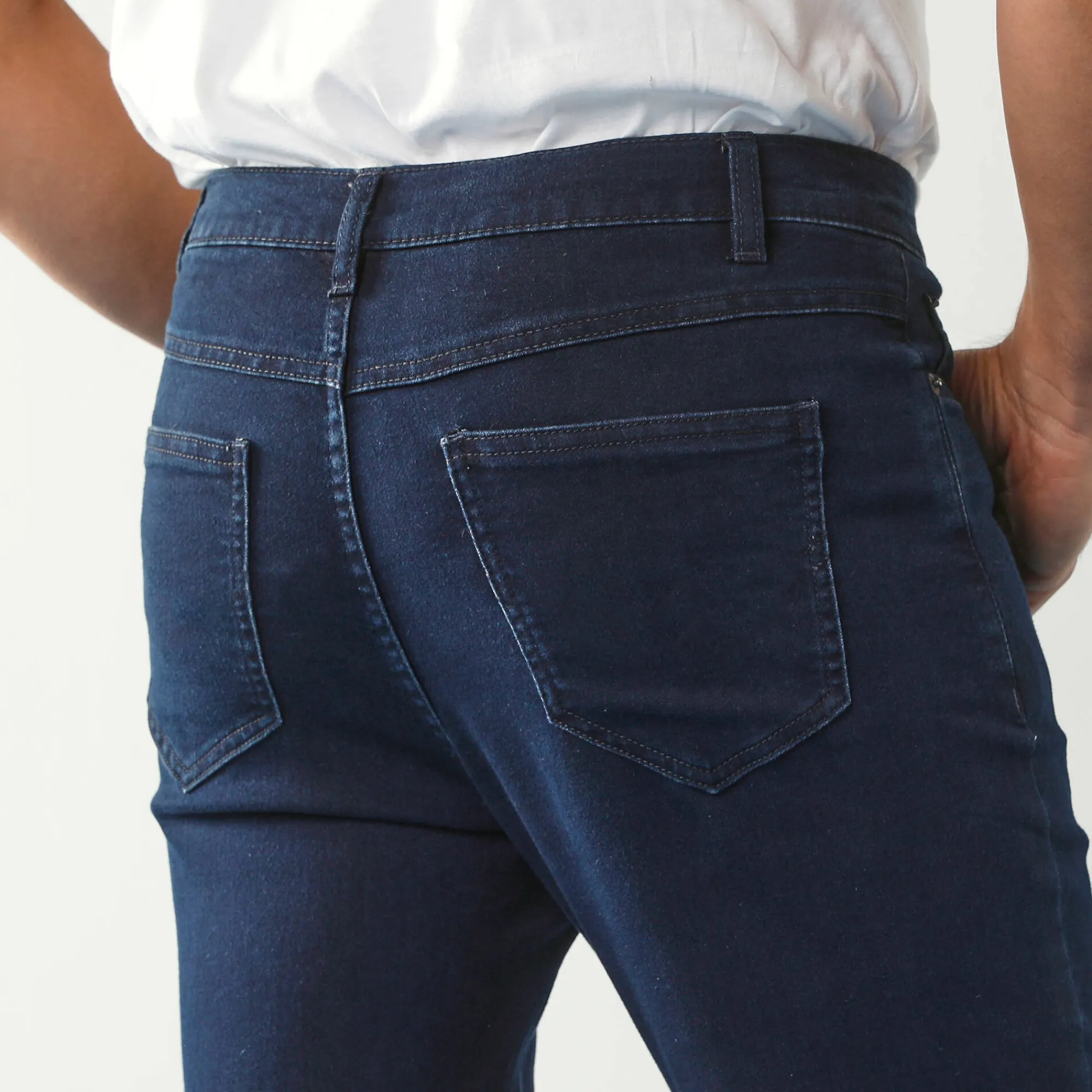 Jeans<Blancheporte Rechte jeans met 5 zakken, ultrastretch denim - L28 dark blue